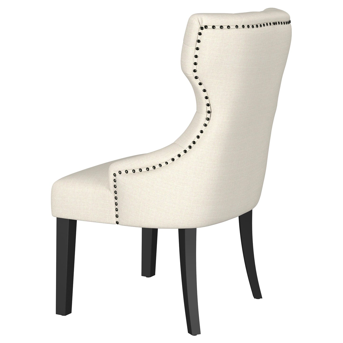 Baney Upholstered Parson Dining Side Chair with Tufted Back Beige