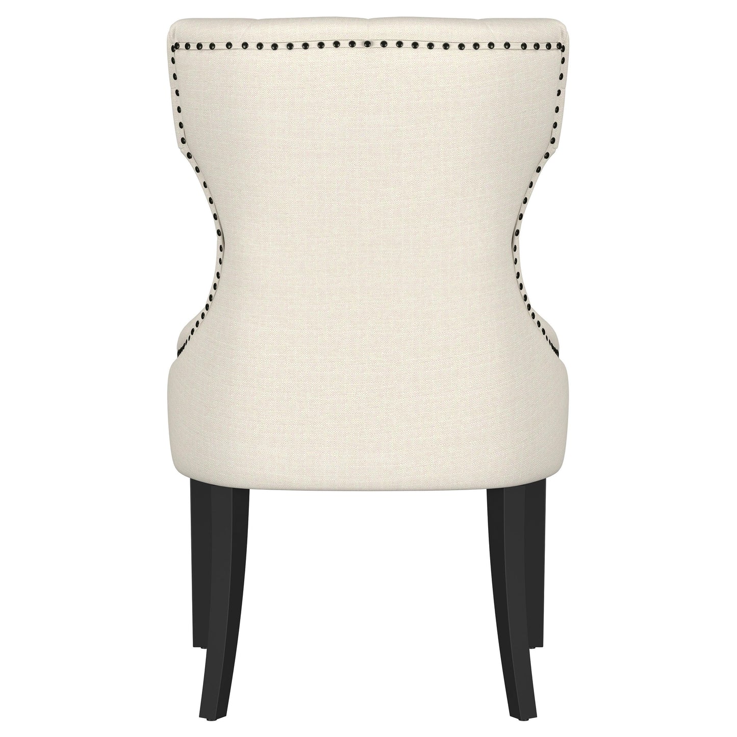 Baney Upholstered Parson Dining Side Chair with Tufted Back Beige