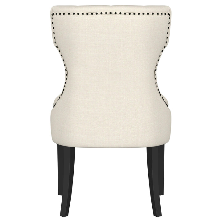 Baney Upholstered Parson Dining Side Chair with Tufted Back Beige