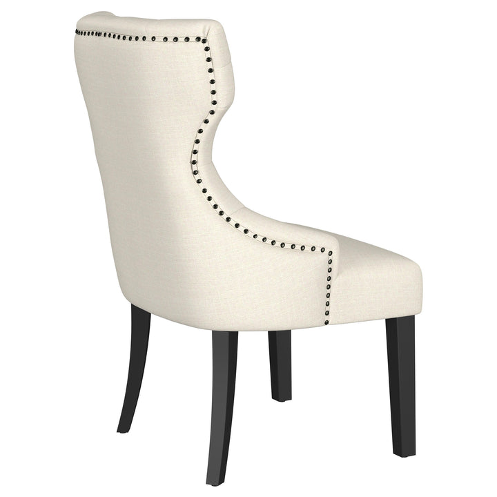 Baney Upholstered Parson Dining Side Chair with Tufted Back Beige