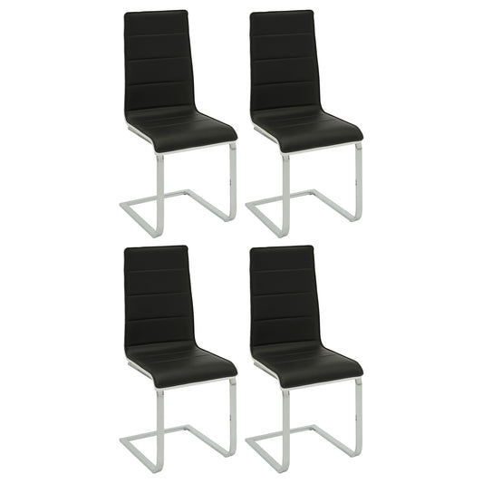 Broderick Upholstered Side Chairs Black and White (Set of 4)