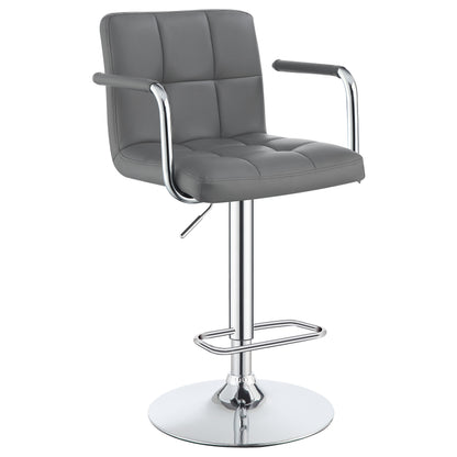 Palomar Adjustable Height Bar Stool Grey and Chrome