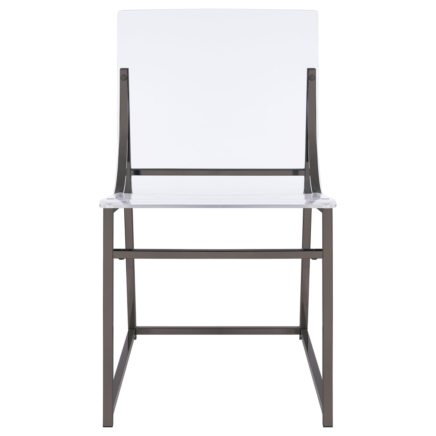 Adino Acrylic Dining Side Chair Clear and Black Nickel (Set of 2)