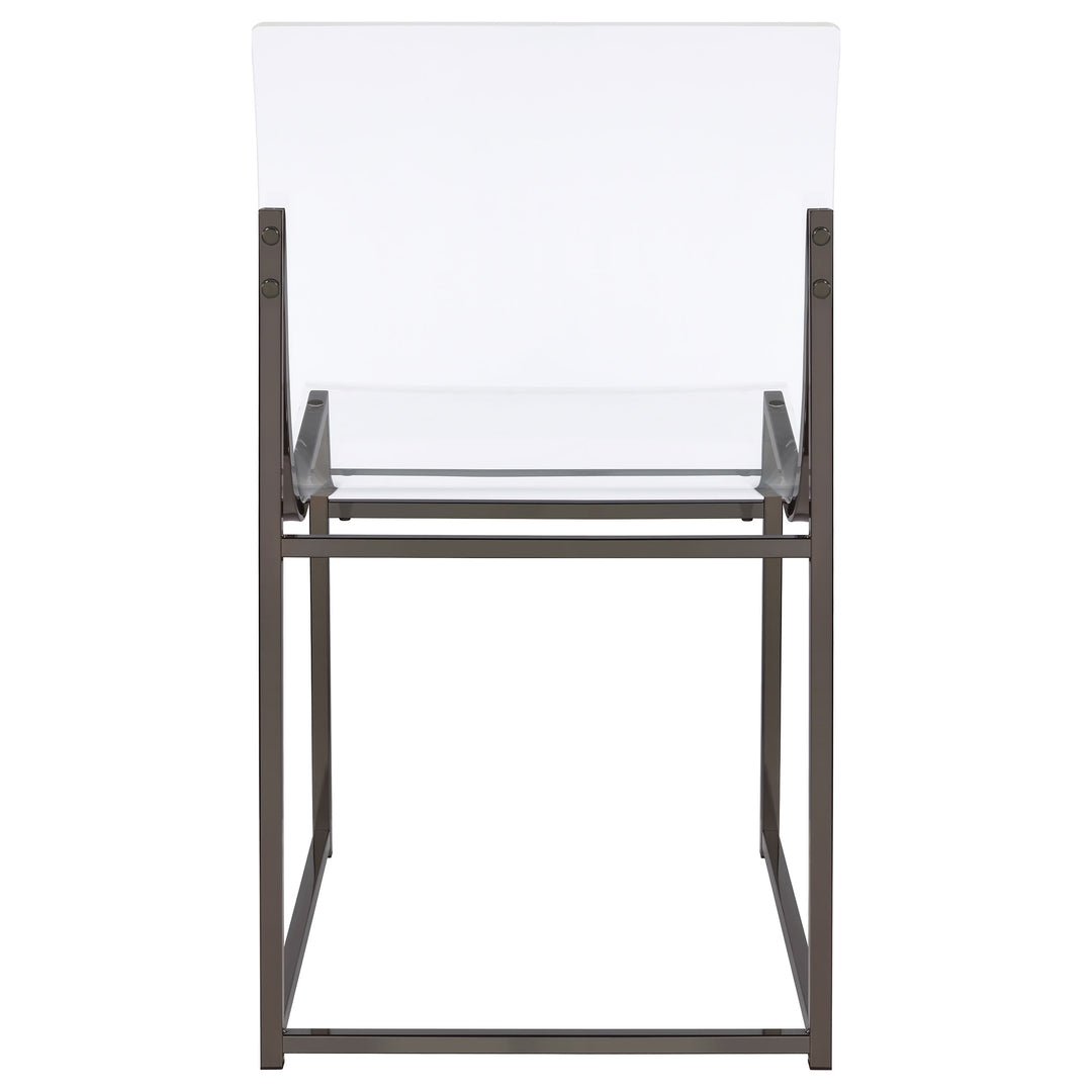 Adino Acrylic Dining Side Chair Clear and Black Nickel (Set of 2)