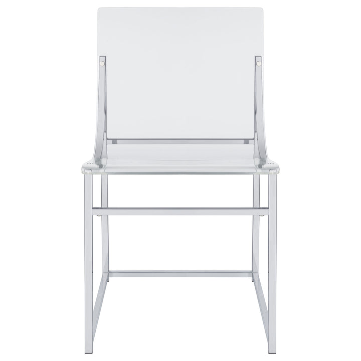 Adino Acrylic Dining Side Chair Clear and Chrome (Set of 2)
