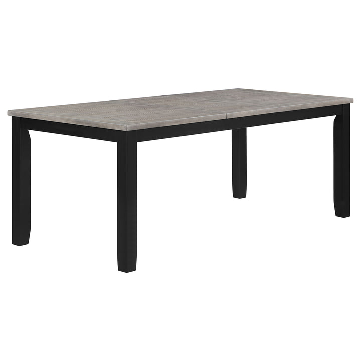 Elodie 5-piece Dining Table Set with Extension Leaf Grey and Black