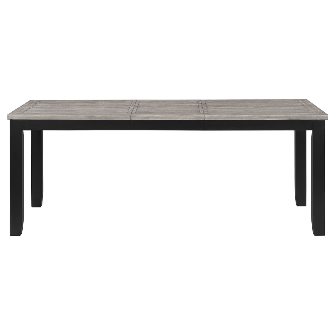 Elodie 5-piece Dining Table Set with Extension Leaf Grey and Black