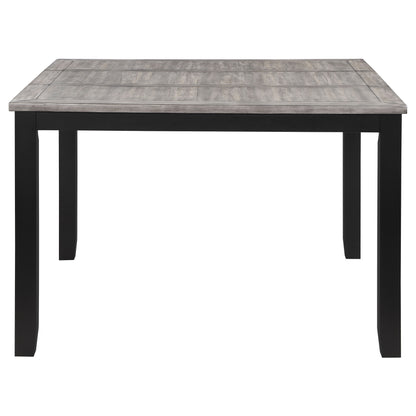 Elodie Counter Height Dining Table with Extension Leaf Grey and Black