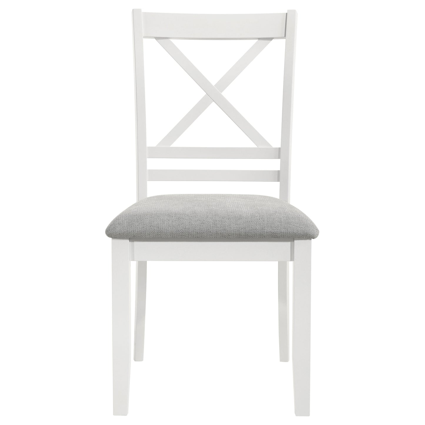 Hollis Cross Back Wood Dining Side Chair White (Set of 2)