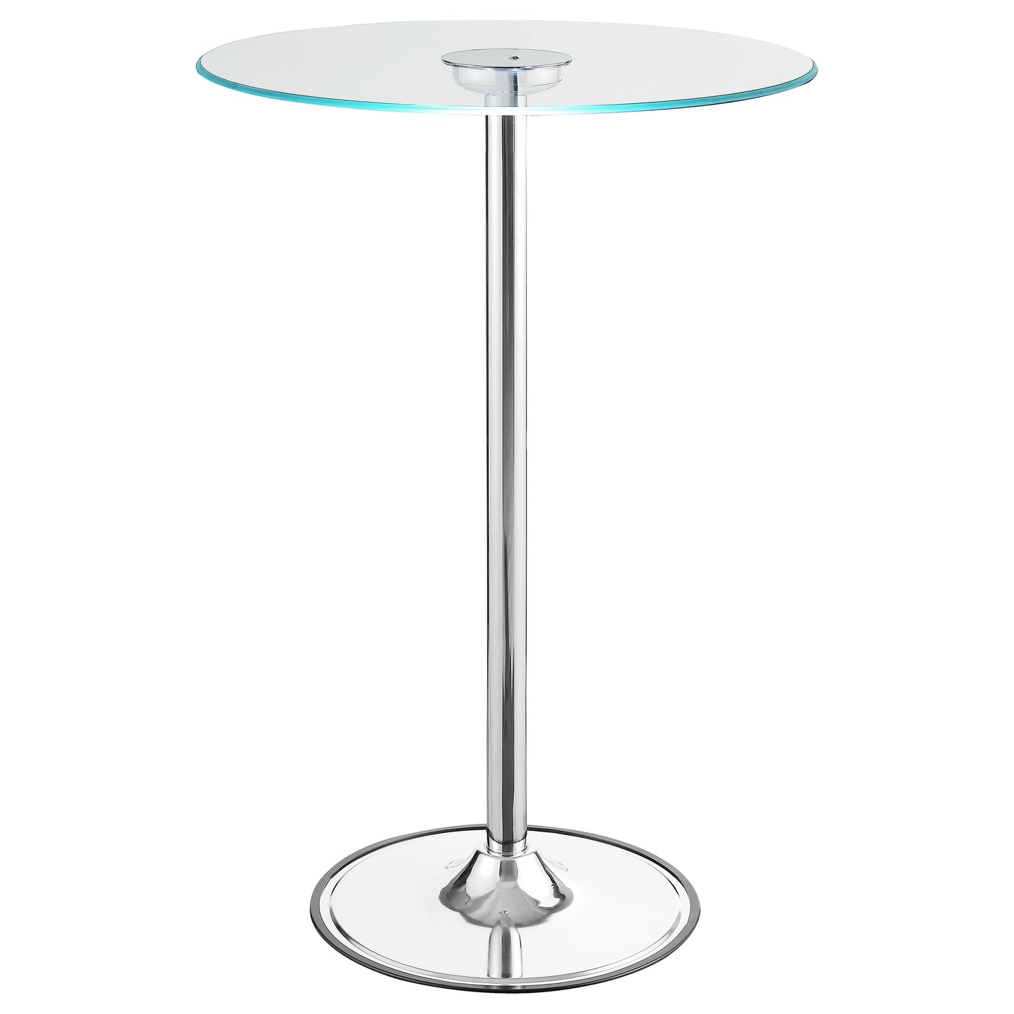 Thea LED Bar Table Chrome and Clear