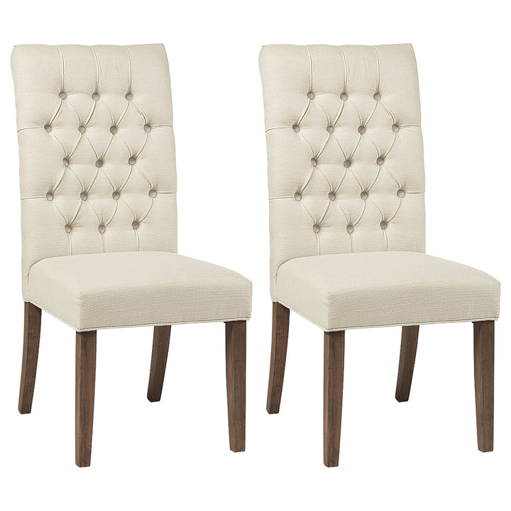 Douglas Tufted Back Dining Chairs Vineyard Oak (Set of 2)