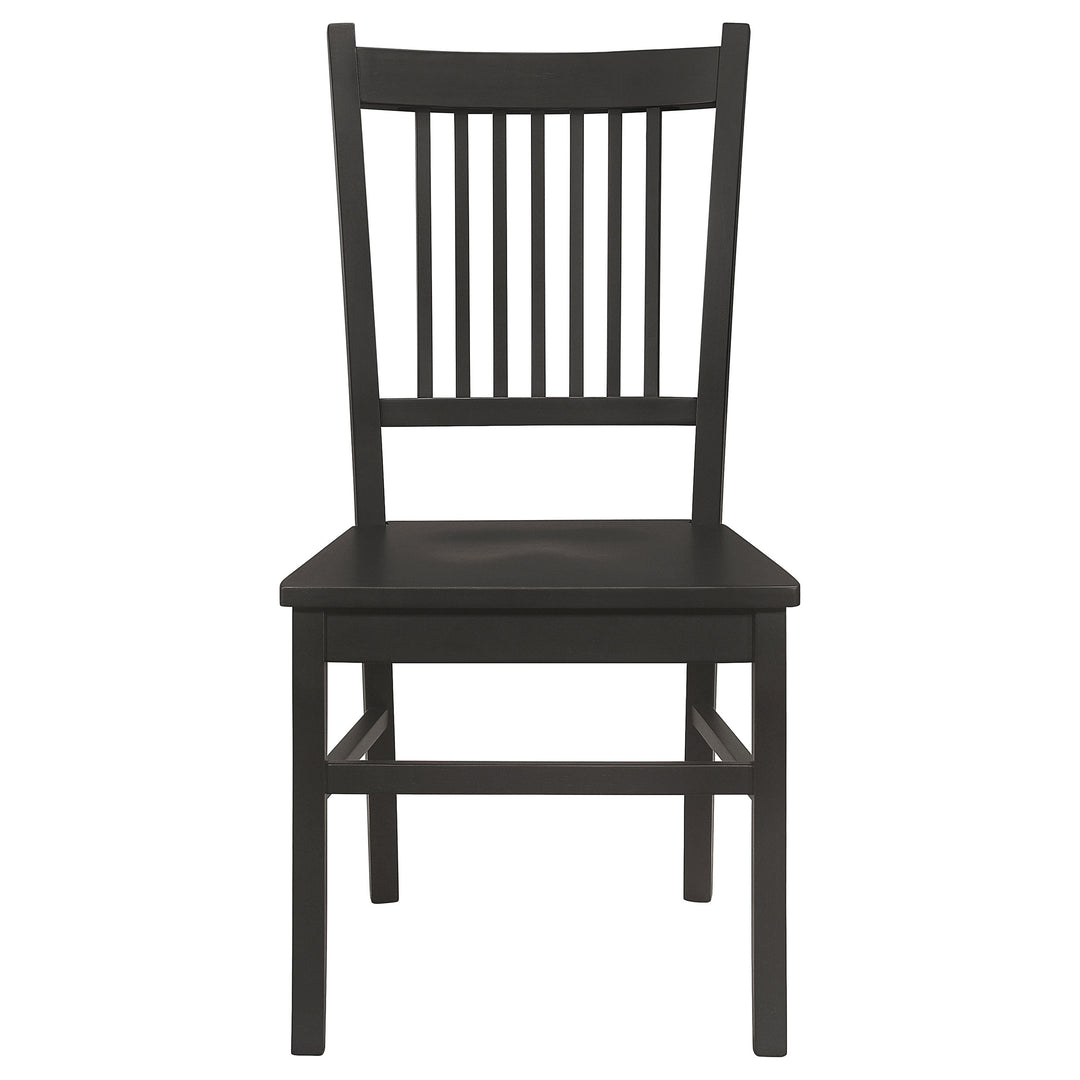 Marbrisa Slat Back Dining Side Chair Matte Black (Set of 2)