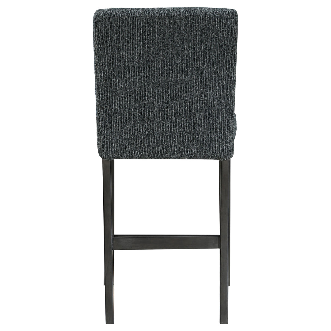 Alba Boucle Upholstered Counter Height Dining Chair Black and Charcoal Grey (Set of 2)