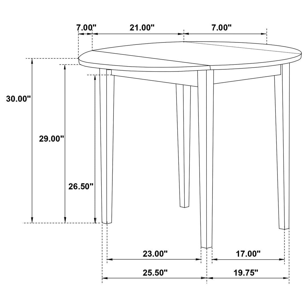 Bucknell 3-piece Dining Set with Drop Leaf Cappuccino and Tan