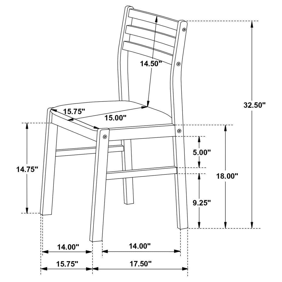 Bucknell 3-piece Dining Set with Drop Leaf Cappuccino and Tan