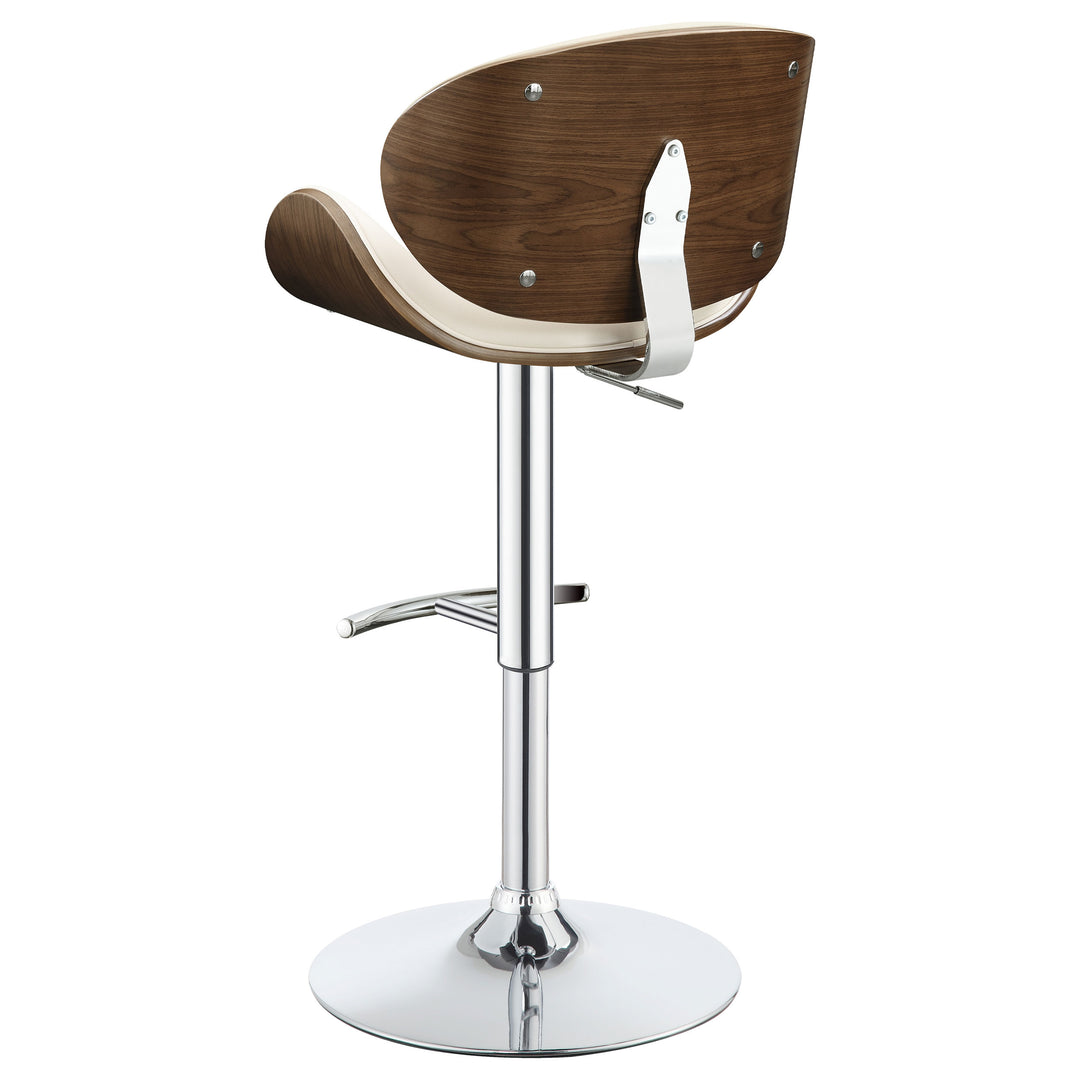 Harris Adjustable Bar Stool Ecru and Chrome