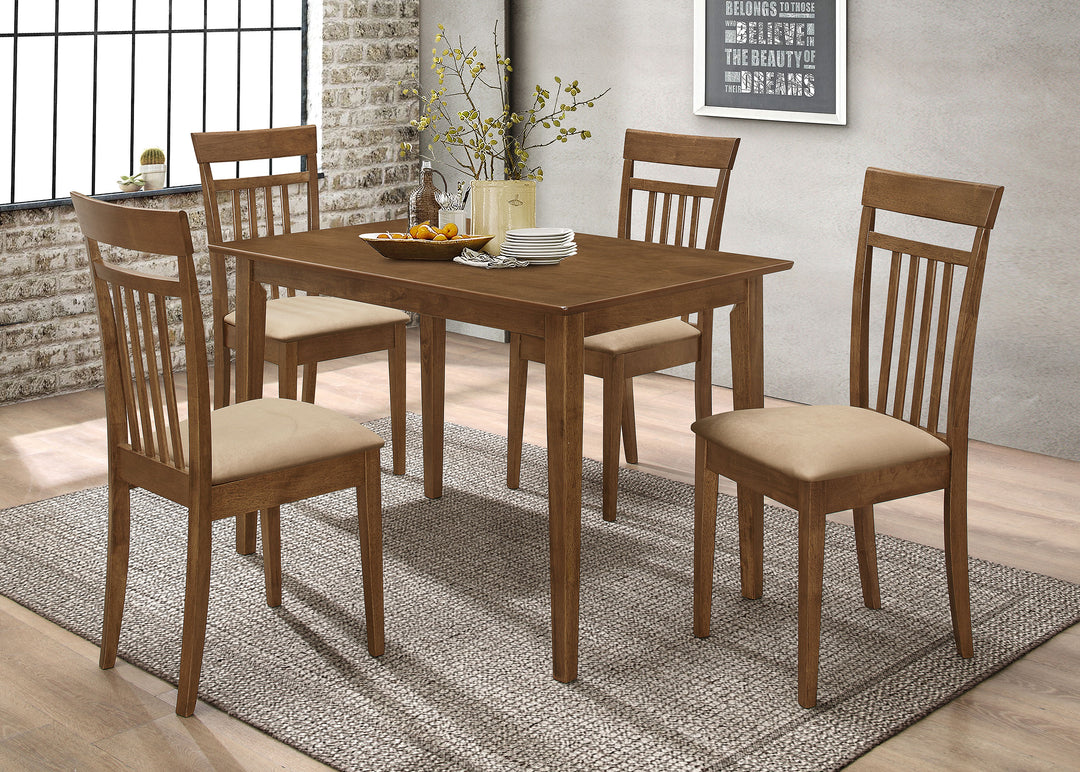 Robles 5-piece Dining Set Chestnut and Tan