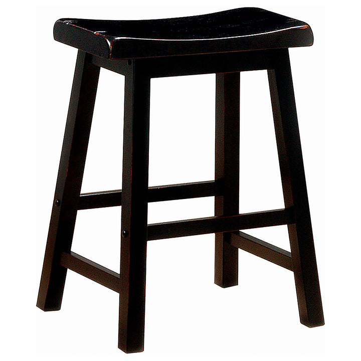 Durant Wooden Counter Height Stools Black (Set of 2)