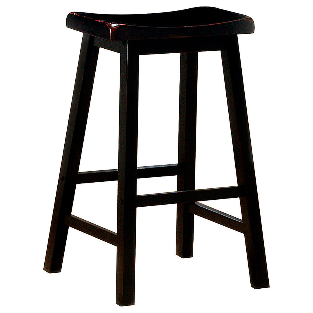 Durant Wooden Bar Stools Black (Set of 2)