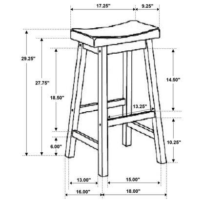 Durant Wooden Bar Stools Chestnut (Set of 2)