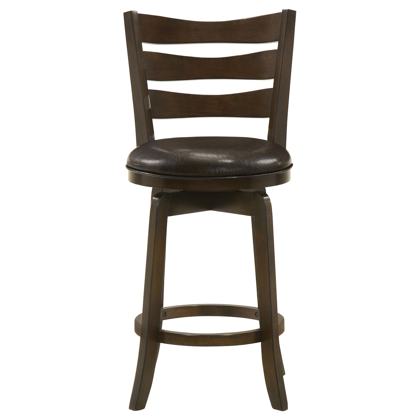 Murphy Ladder Back Counter Height Swivel Bar Stool Dark Cherry and Brown