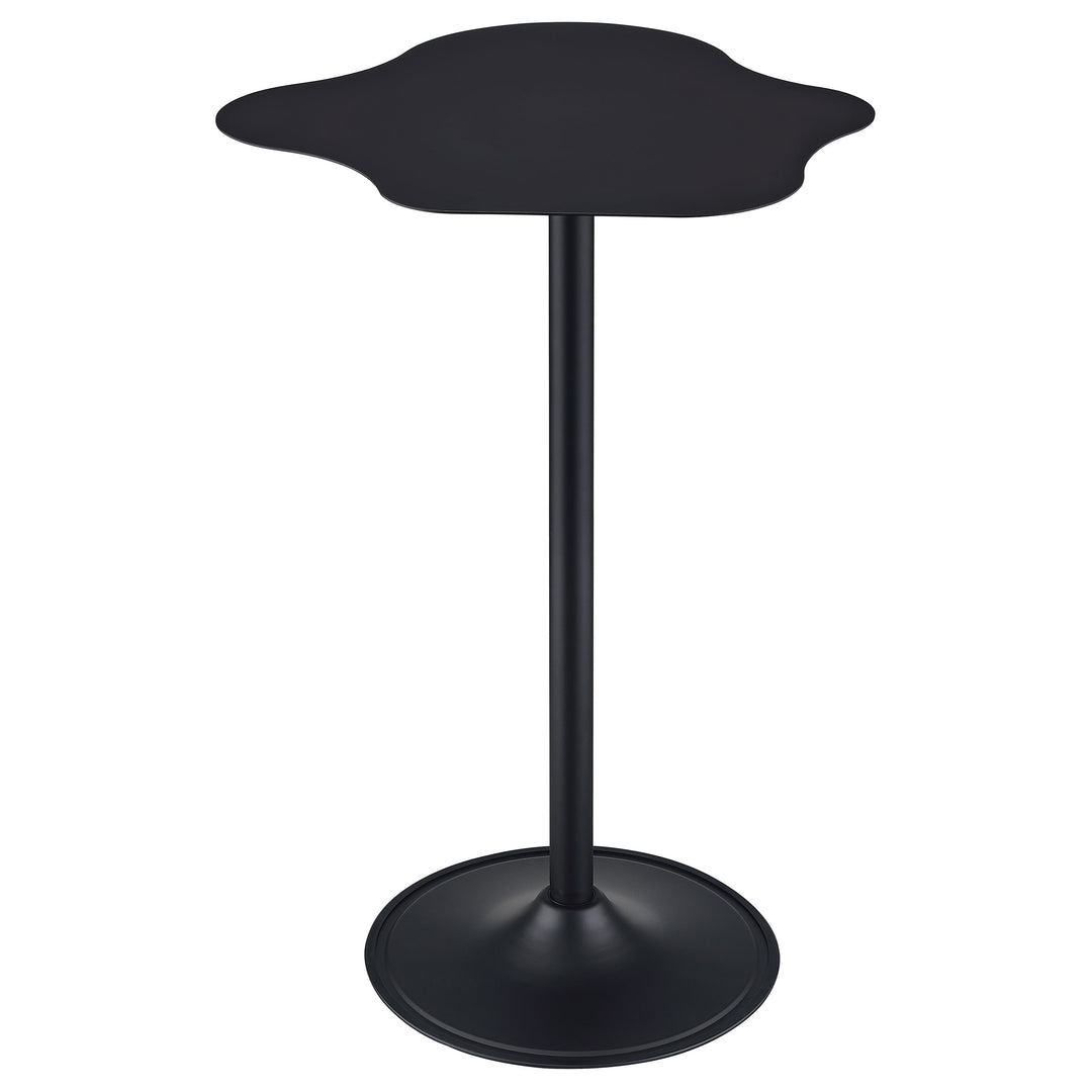 Keanu Pedestal Cloud-Shaped Top Bar Table Black