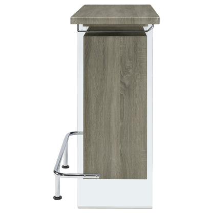 Acosta Rectangular Bar Unit with Footrest and Glass Side Panels