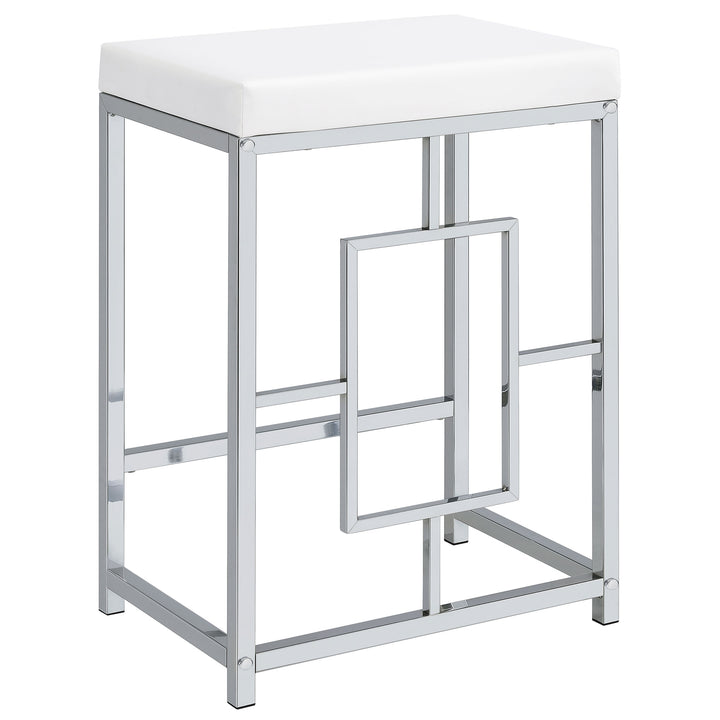 Jackson 4-piece Multipurpose Counter Height Table Set White and Chrome