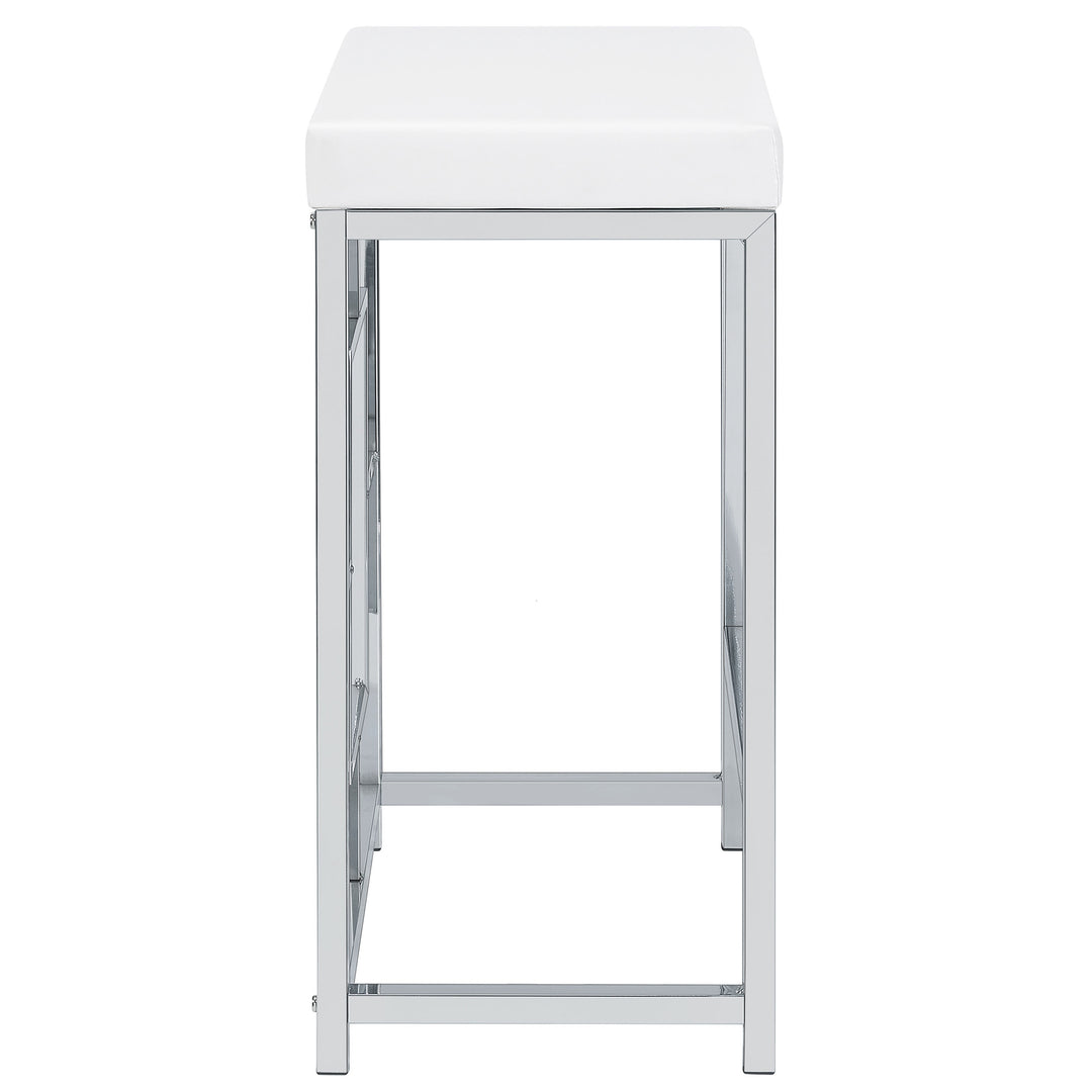 Jackson 5-piece Multipurpose Counter Height Table Set White and Chrome