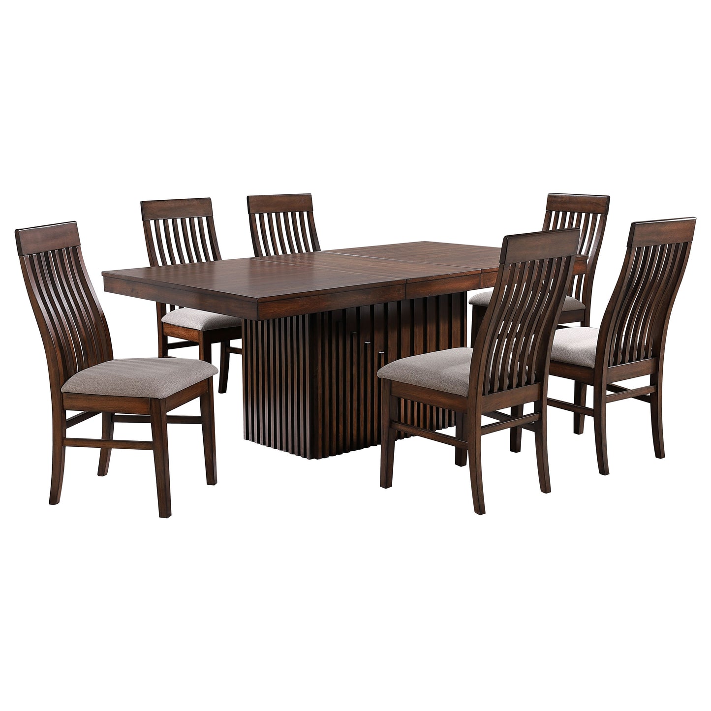 Briarwood 7-piece Rectangular Dining Set with Removable Extension Leaf Mango Oak