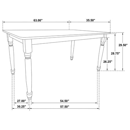 Hollyoak 7-piece Rectangular Dining Set Walnut and Black