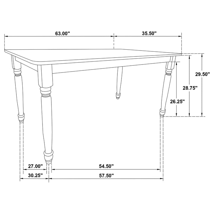 Hollyoak 7-piece Rectangular Dining Set Walnut and Black