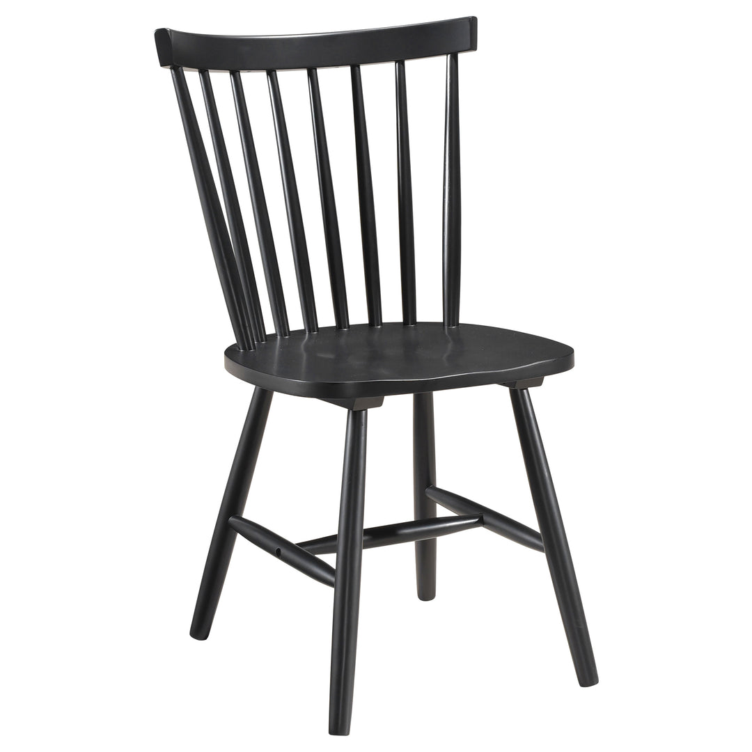 Hollyoak Windsor Spindle Back Dining Side Chairs Black (Set of 2)