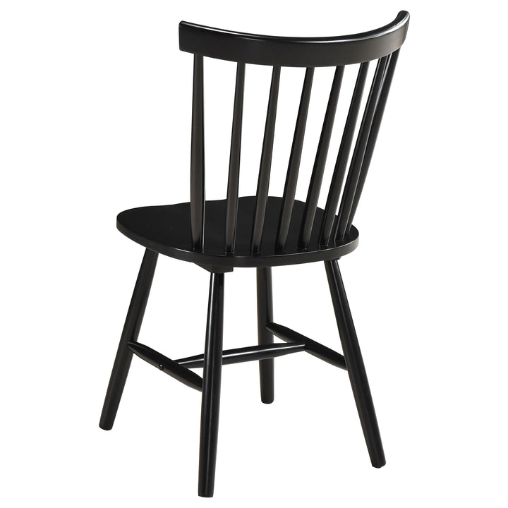 Hollyoak Windsor Spindle Back Dining Side Chairs Black (Set of 2)