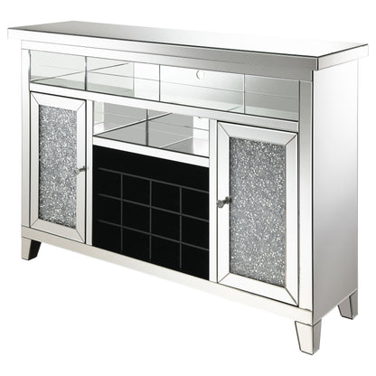 Melinda 2-door Wine Cabinet with Lighting Mirror