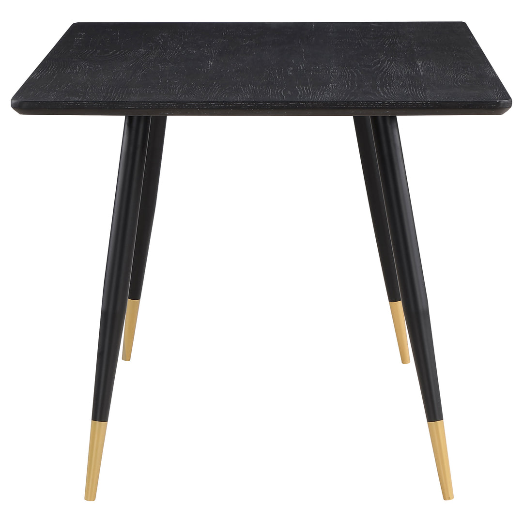 Zetta Rectangular Dining Table Black and Gold