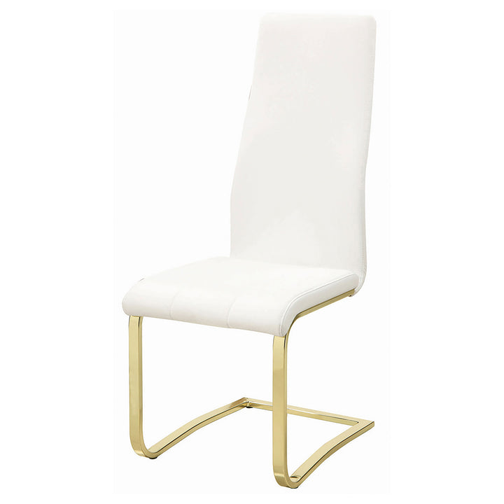 Montclair Side Chairs White and Rustic Brass (Set of 4)