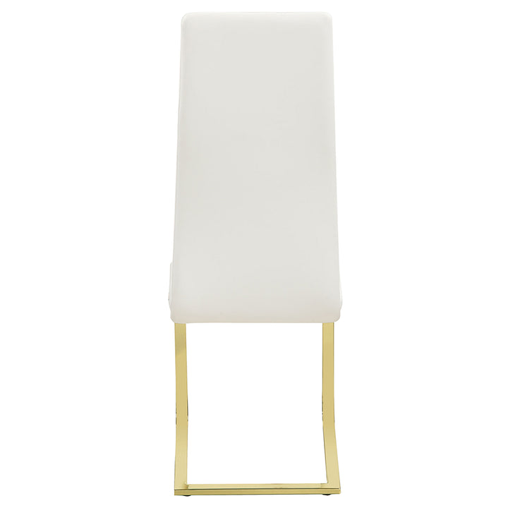 Montclair Side Chairs White and Rustic Brass (Set of 4)