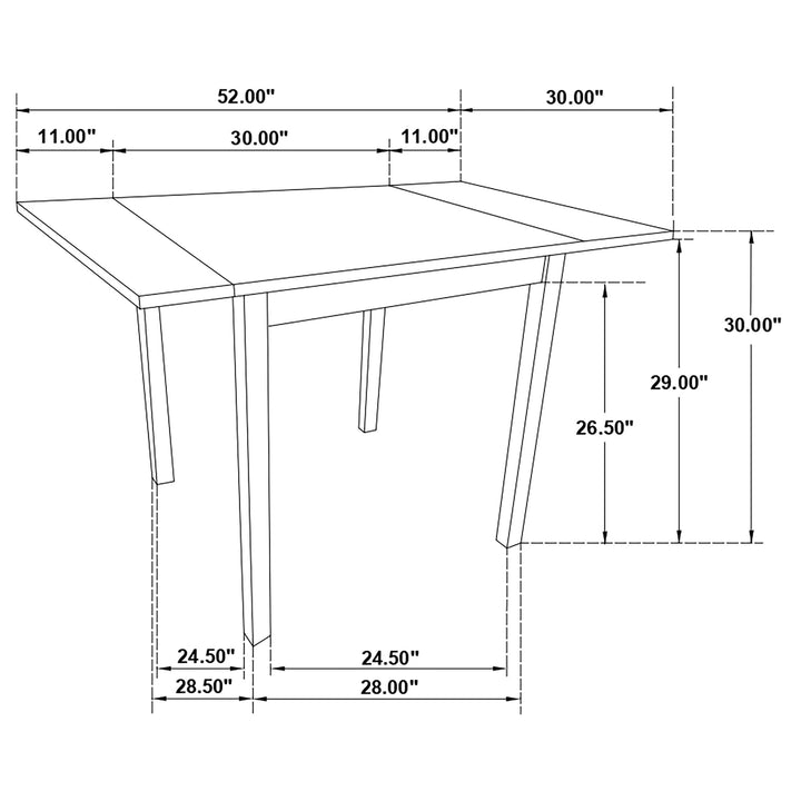 Kelso 3-piece Drop Leaf Dining Set Cappuccino and Tan