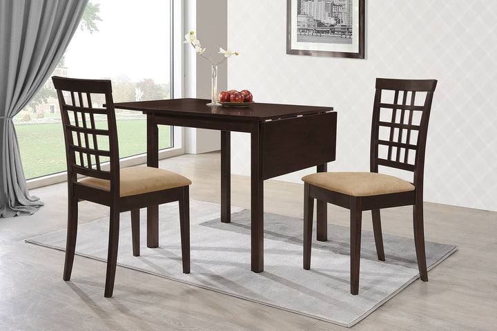 Kelso Rectangular Dining Table with Drop Leaf Cappuccino