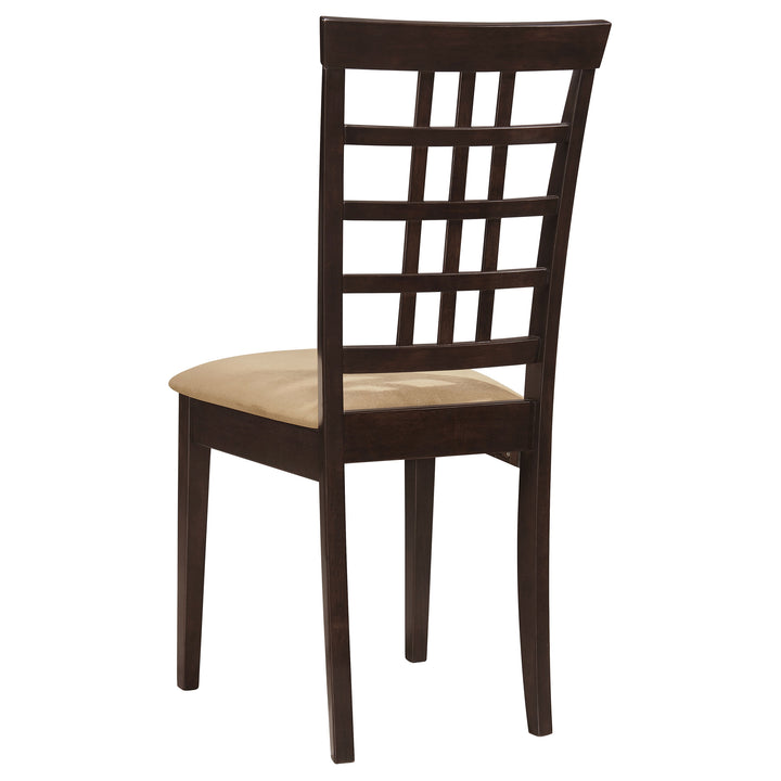 Kelso Lattice Back Dining Chairs Cappuccino (Set of 2)