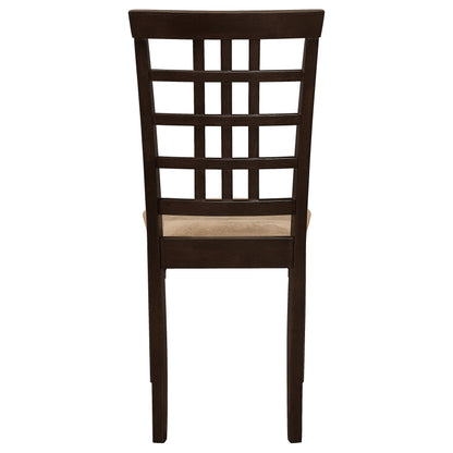 Kelso Lattice Back Dining Chairs Cappuccino (Set of 2)