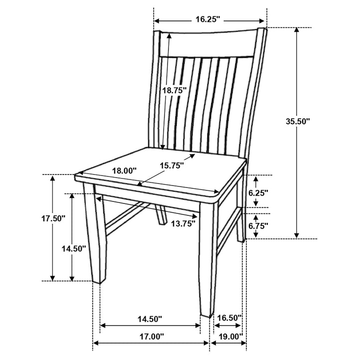 Kirby 5-piece Dining Set Natural and Rustic Off White