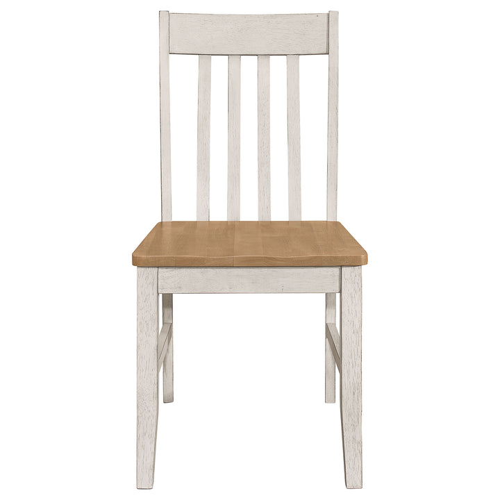 Kirby 7-piece Dining Set Natural and Rustic Off White