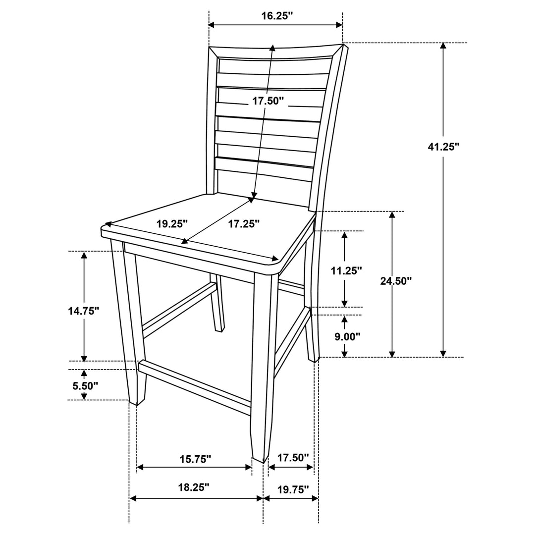 Sanford 5-piece Counter Height Dining Set with Drop Leaf Cinnamon and Espresso