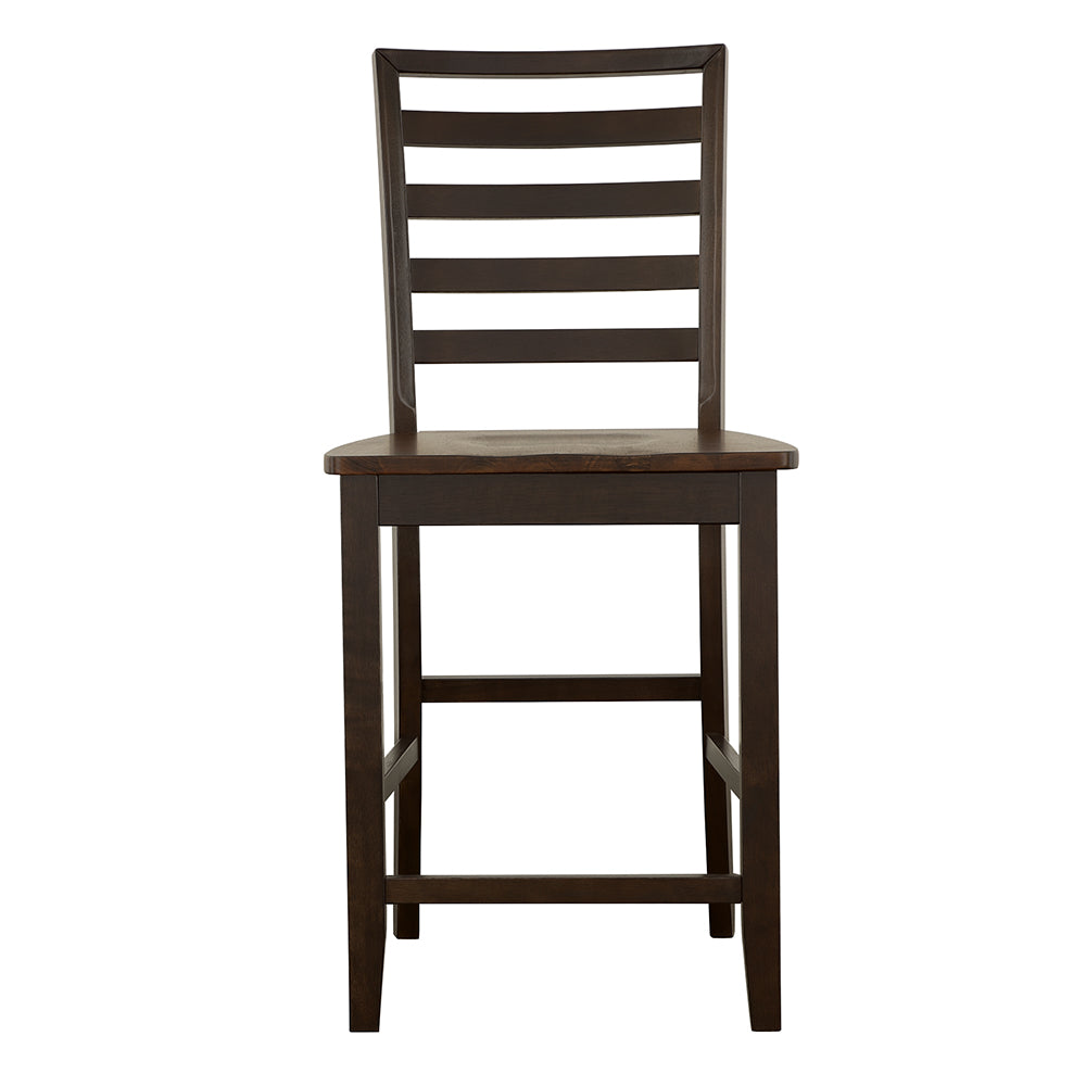 Sanford Ladder Back Counter Height Stools Cinnamon and Espresso (Set of 2)