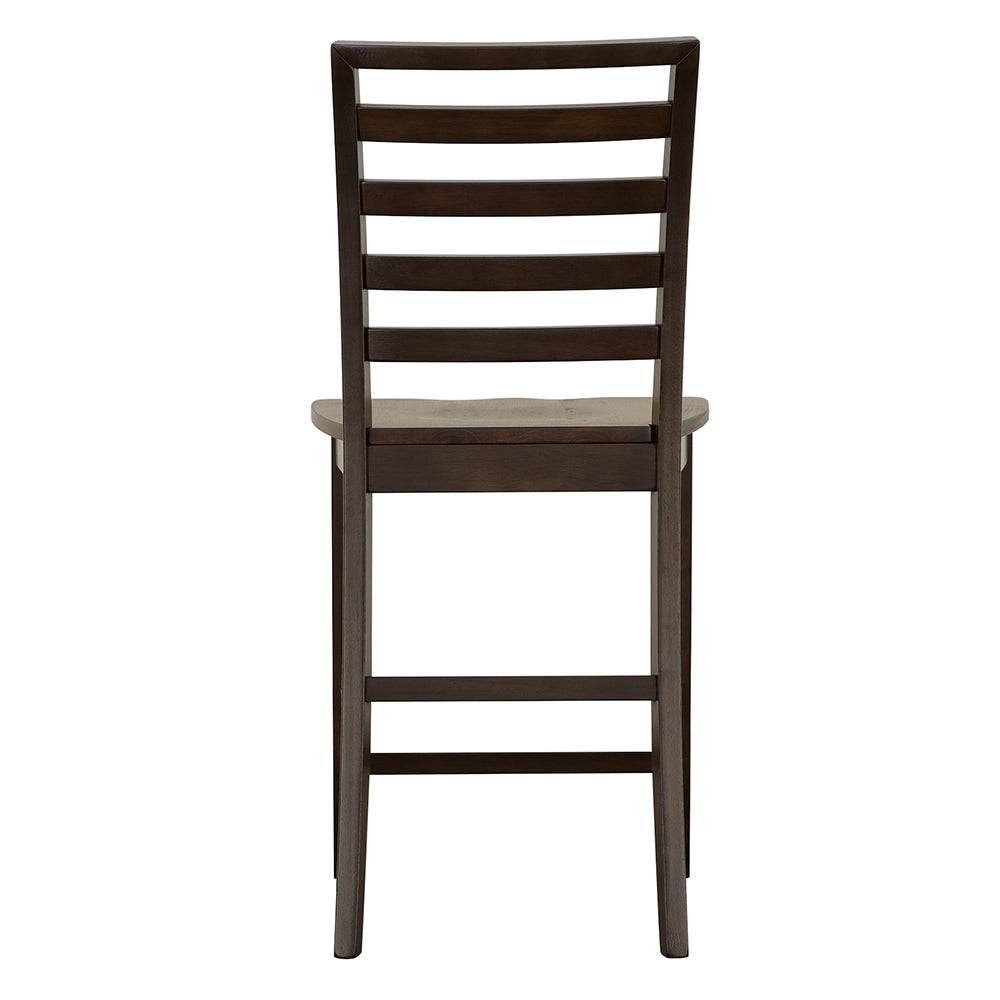 Sanford Ladder Back Counter Height Stools Cinnamon and Espresso (Set of 2)