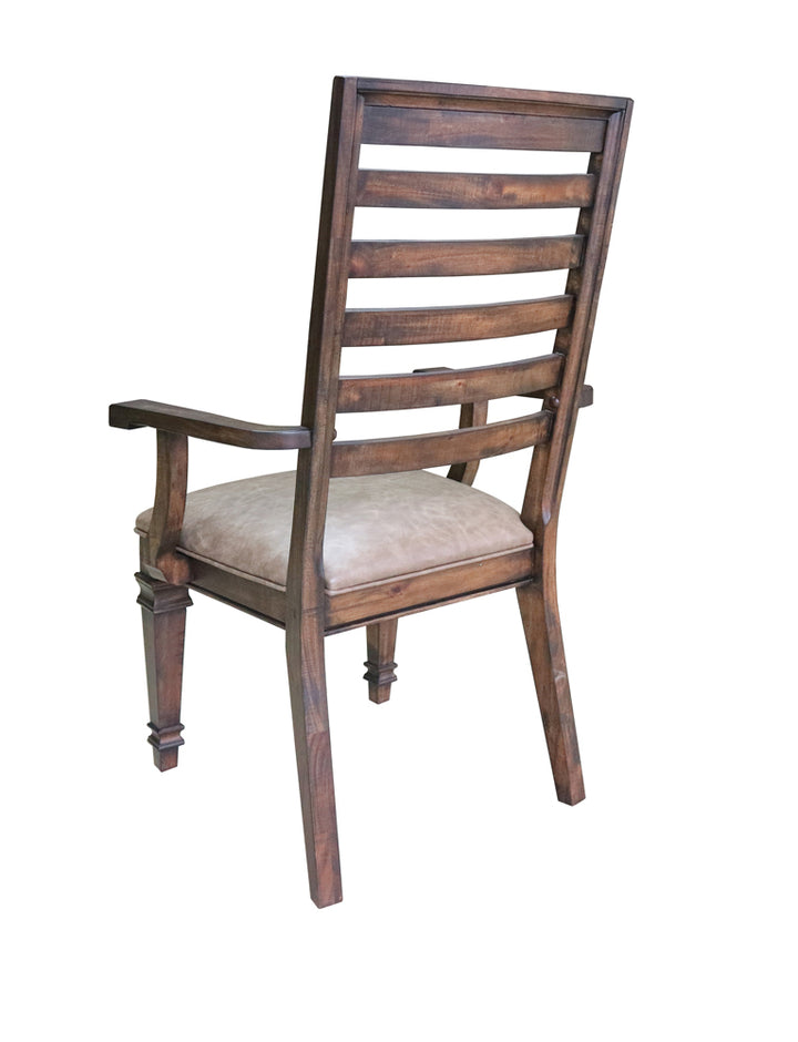 Avenue Ladder Back Arm Chairs Brown (Set of 2)