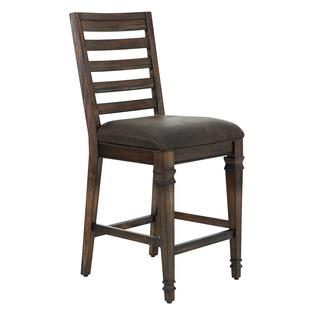 Avenue Ladder Back Counter Height Chairs Brown (Set of 2)