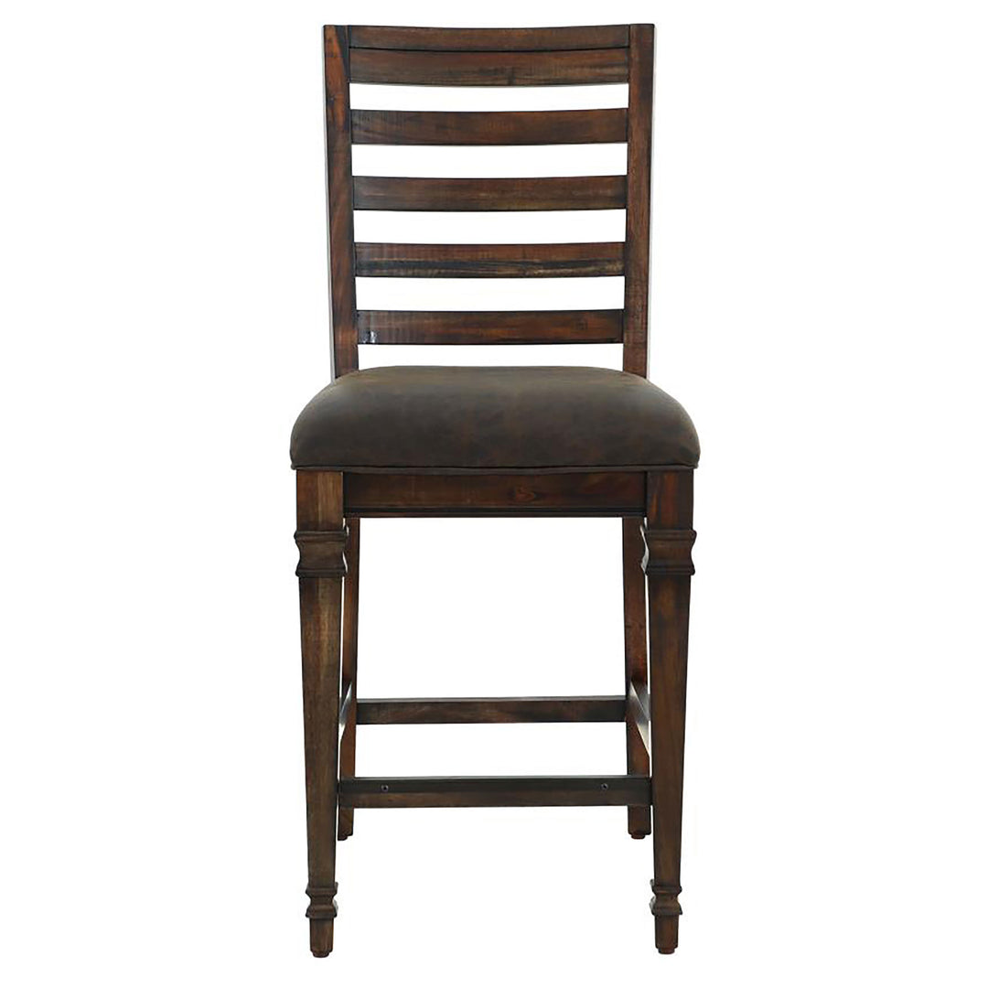 Avenue Ladder Back Counter Height Chairs Brown (Set of 2)